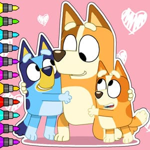 Coloring Book: Bluey Mother's Day