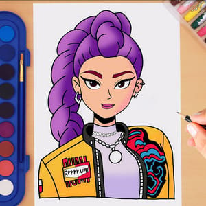 Coloring Book: Kpop Rumi